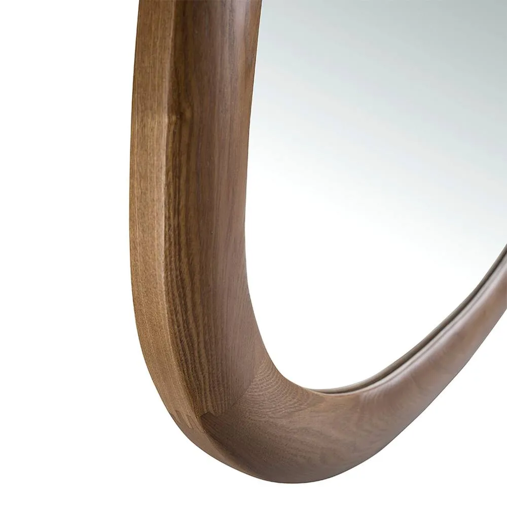 Angel Cerda Walnut Decor Wall Mirror, 95x75x3 cm 5