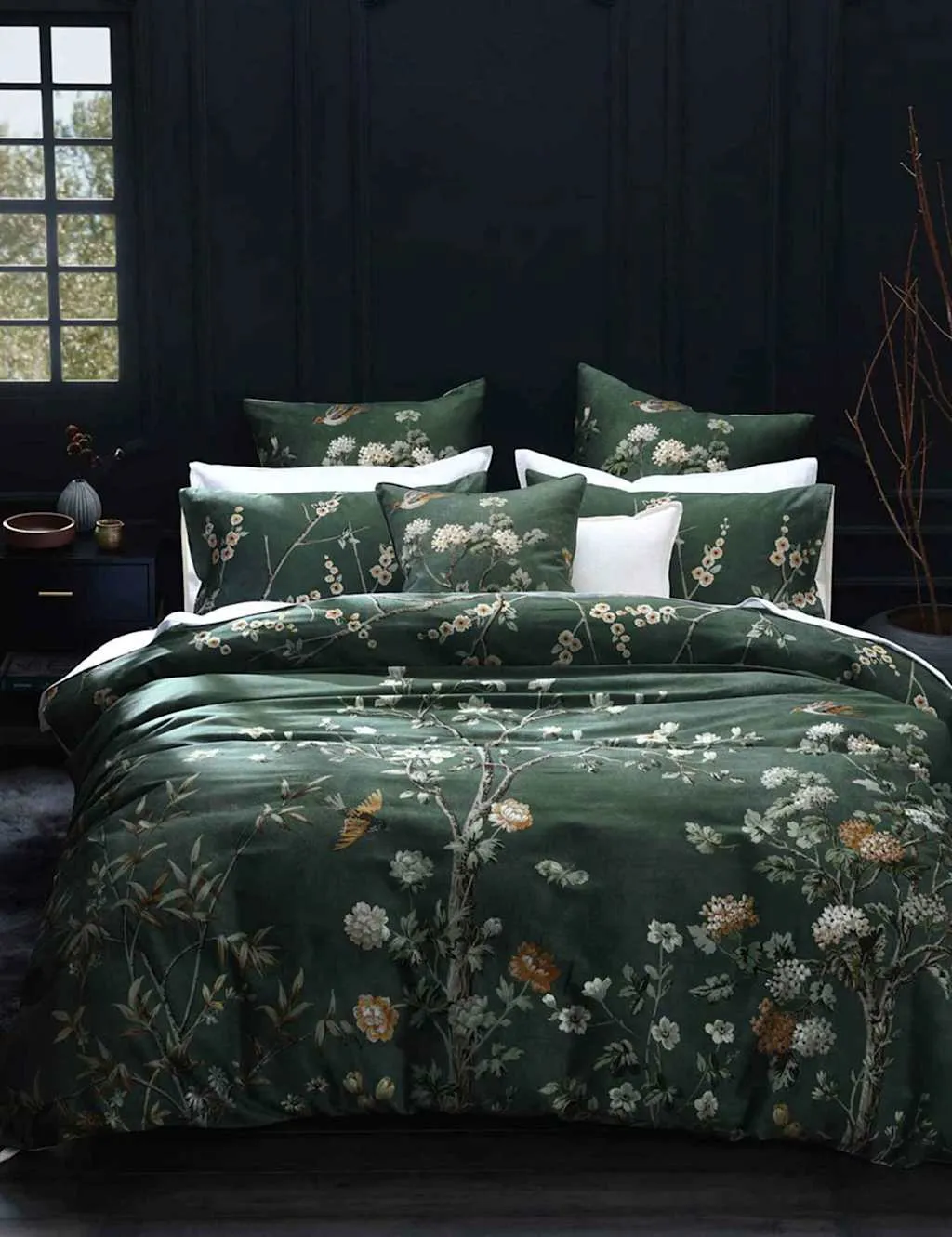 MM Linen Pure Cotton Zen Bedding Set Green Mix