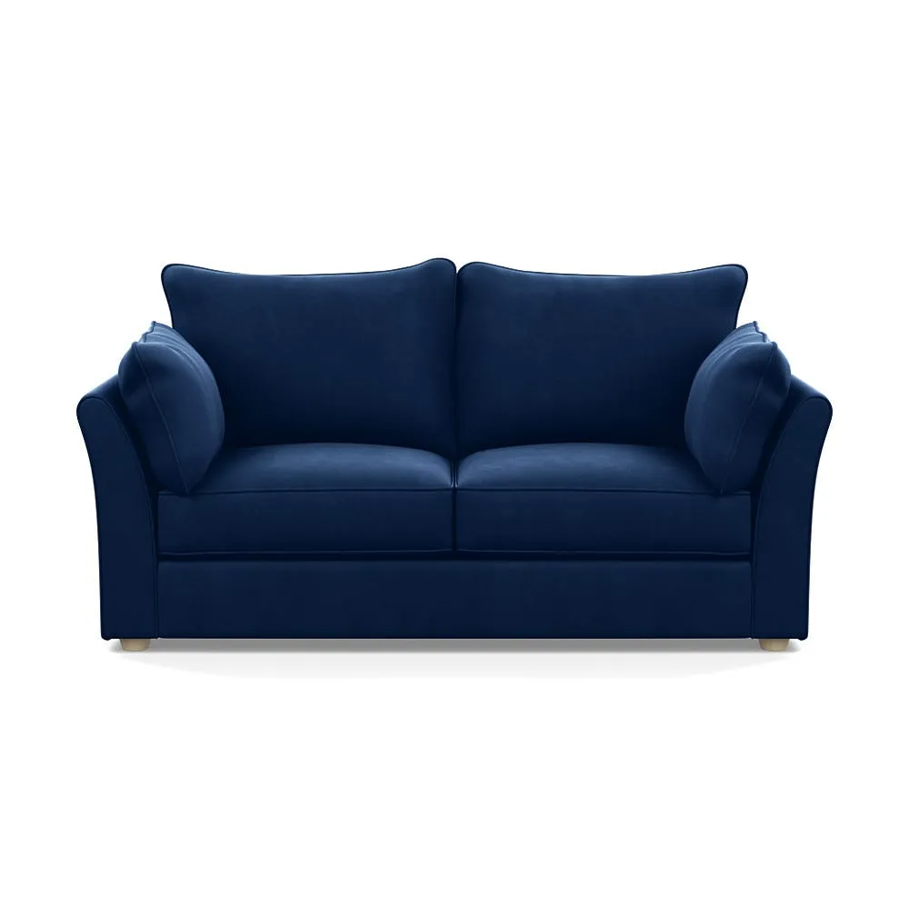Heal's Tailor 3 Seater Sofa Velvet Midnight Natural Beech Feet 1