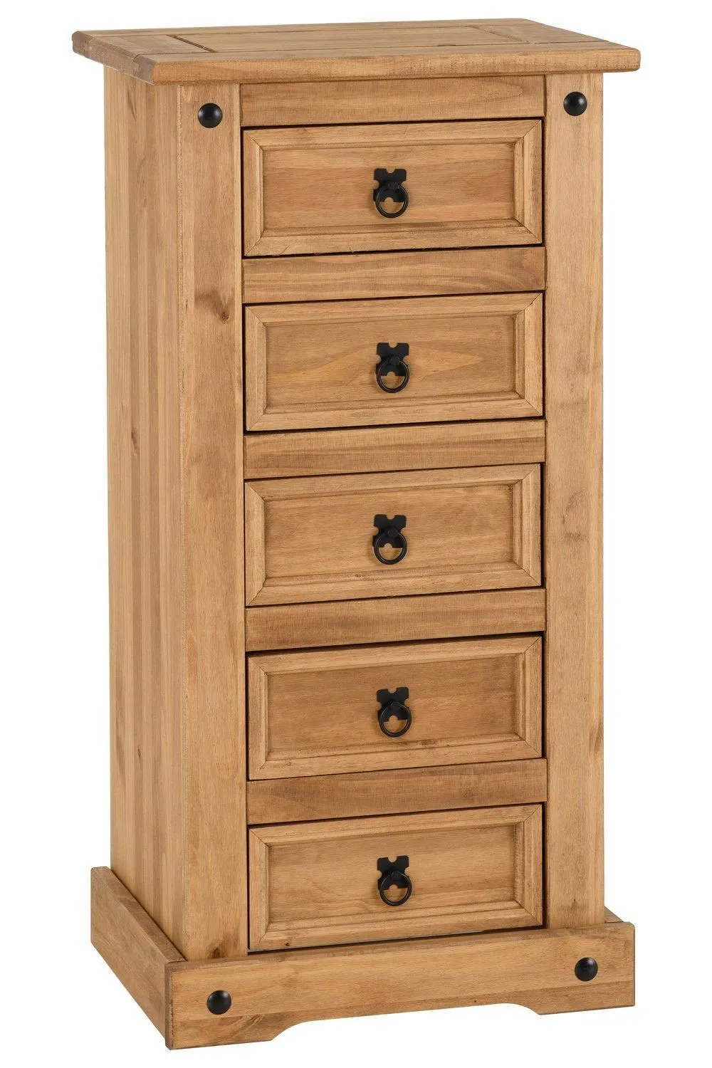 Seconique Corona 5 Drawer Narrow Chest in Natural 2