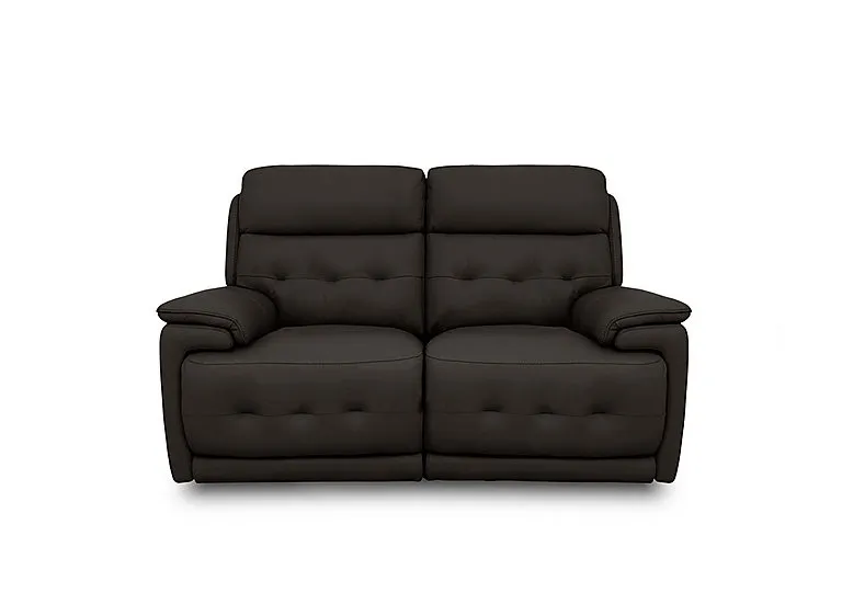 Brescia Leather 2 Seater Power Recliner Sofa with Power Headrests - Dark Chocolate