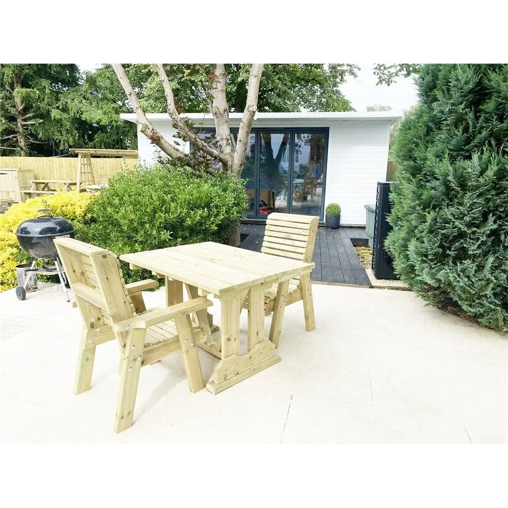 Marlborough Heavy Duty Table & Chair Set (2 Seater) in Natural 5