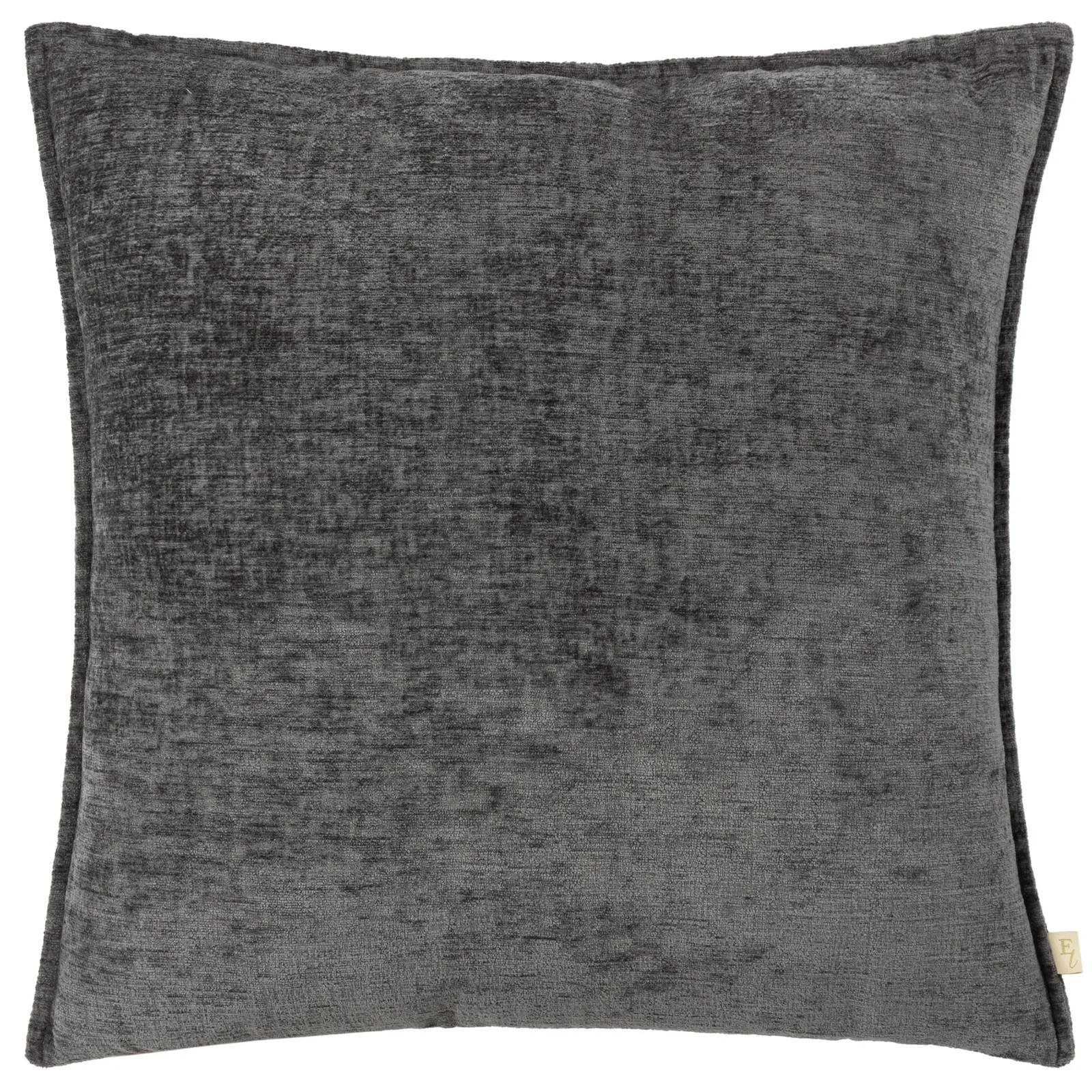Evans Lichfield Buxton Chenille Reversible Square Cushion in Charcoal