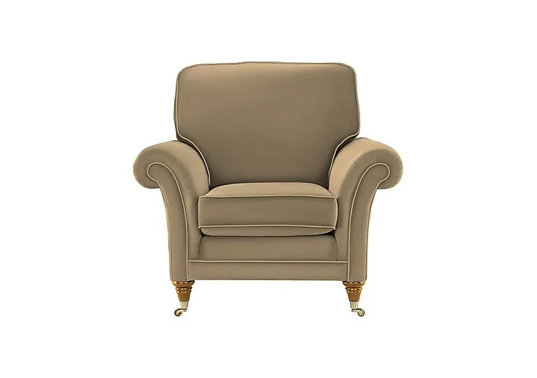 Burghley Leather Chair - Como Taupe