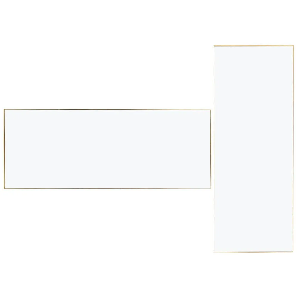 Heal's Fine Edge Mirror Rectangle 130x50cm Gold 1