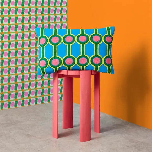 Yinka Ilori Symmetrical Stems Cotton Rectangle Cushion