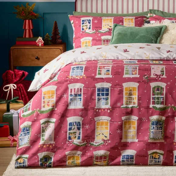 Furn. Christmas Eve Brushed Polycotton Duvet Cover & Pillowcase Set 4