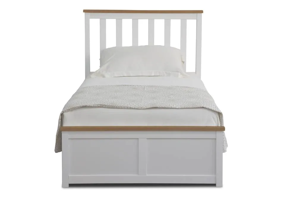 Comfy Living Ltd Wooden Ottoman Gas Lift Storage Bedframe in White 5