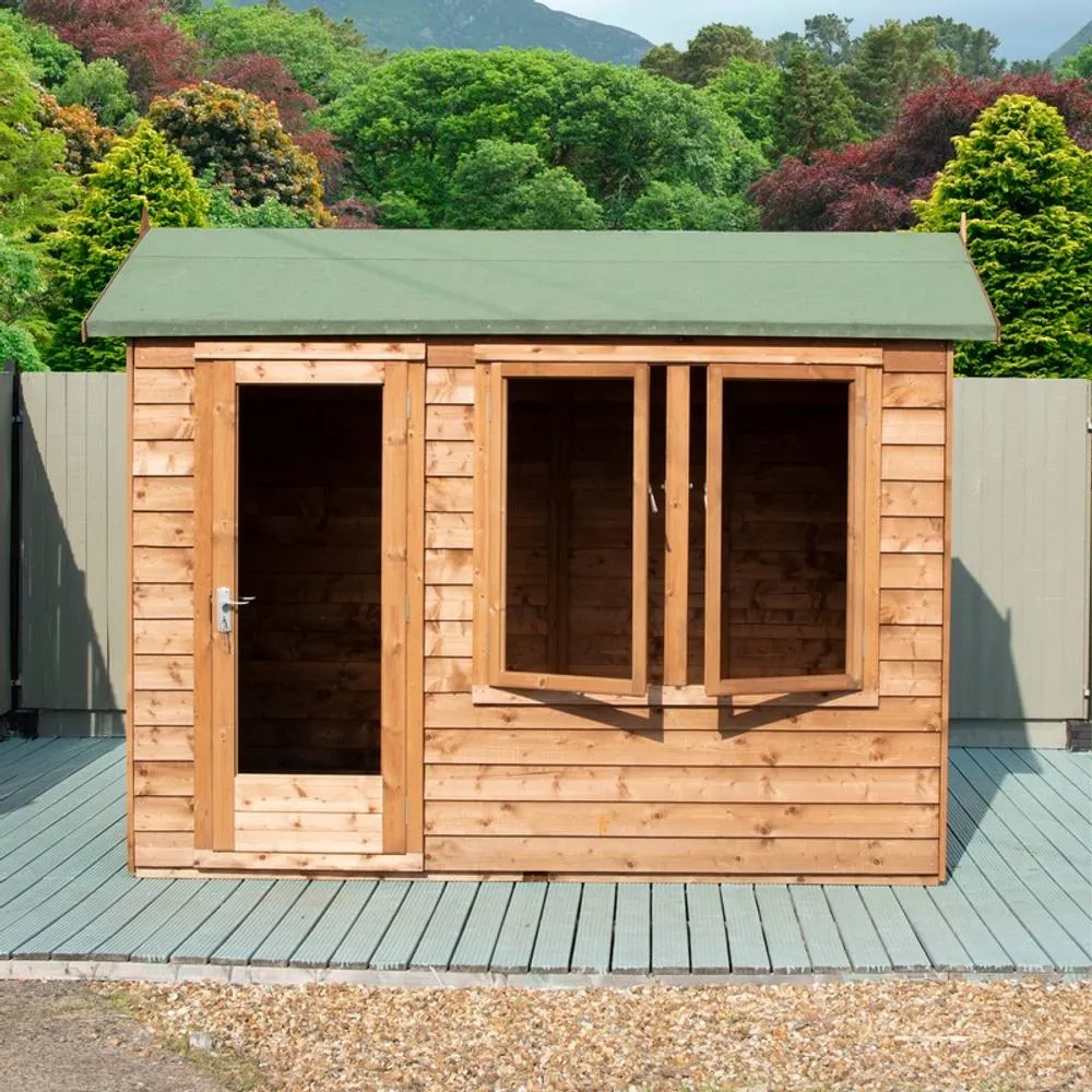 Shires Melrose 10x8 ft Single Door Garden Office - L260.4xW332.8xH250.5 cm in Light Brown 3