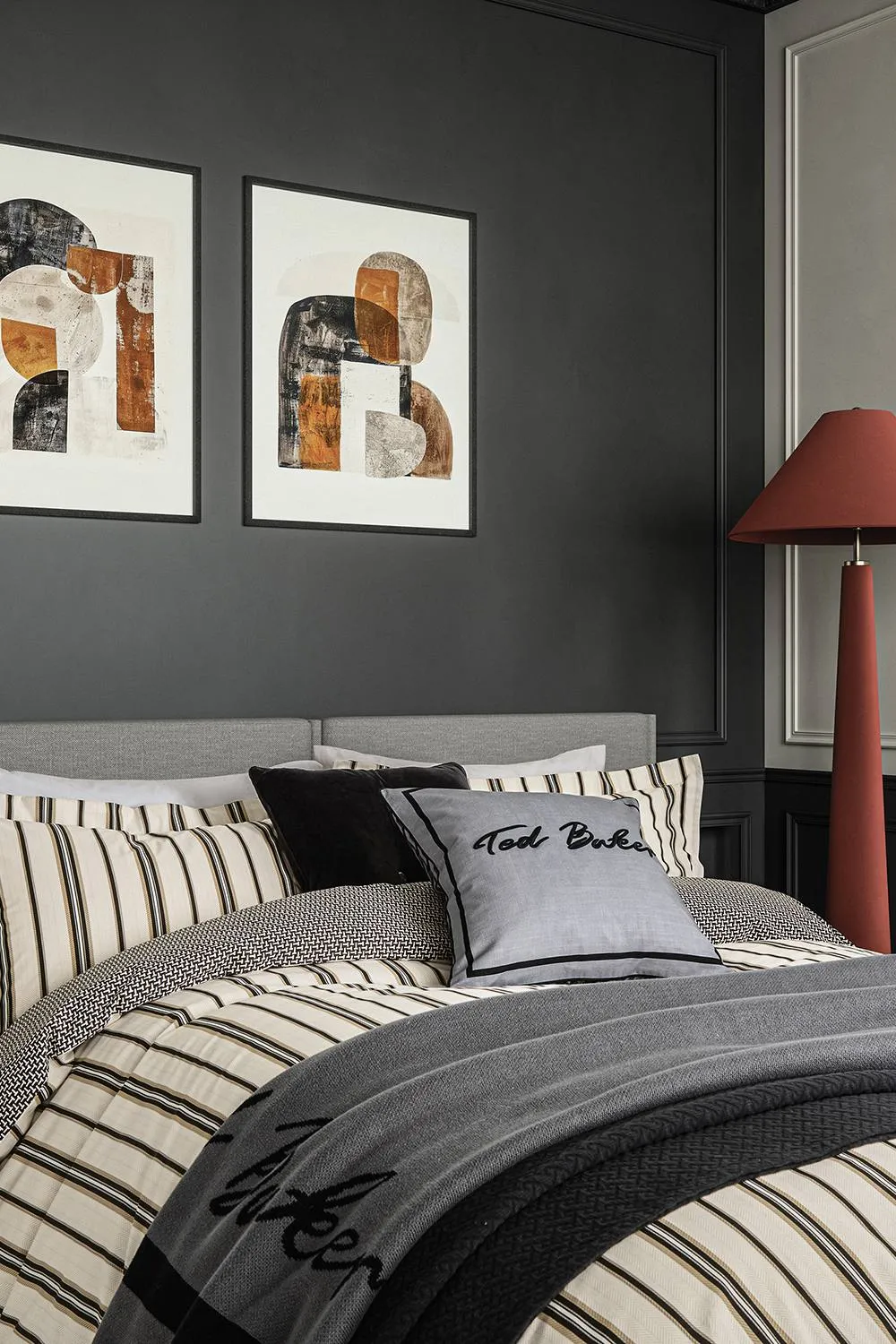 Ted Baker 'Chance Stripe' Cotton Duvet Cover Set in Natural 2