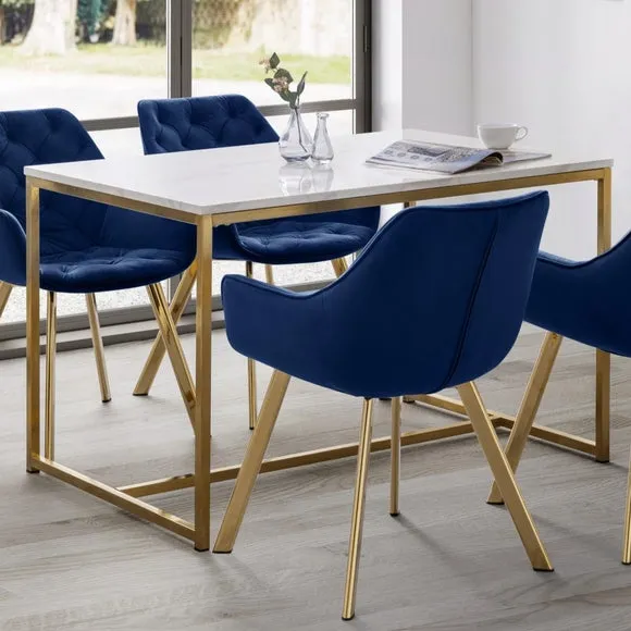 Scala 4 Seater Rectangular Dining Table, White 1
