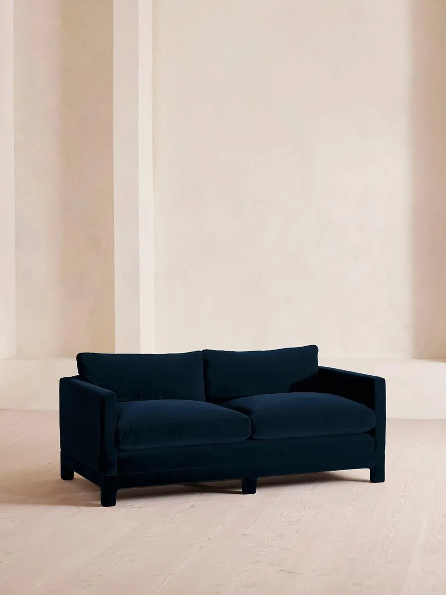 Ashford Two Seater Sofa, Velvet, Royal Blue