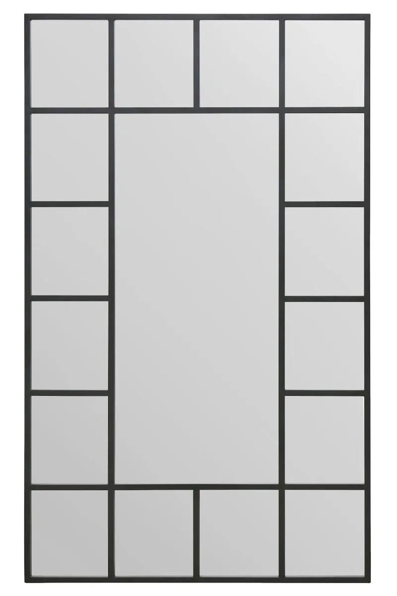 MirrorOutlet Black Modern Wall & Leaner Garden Mirror 71"x 43" 180x110cm 3