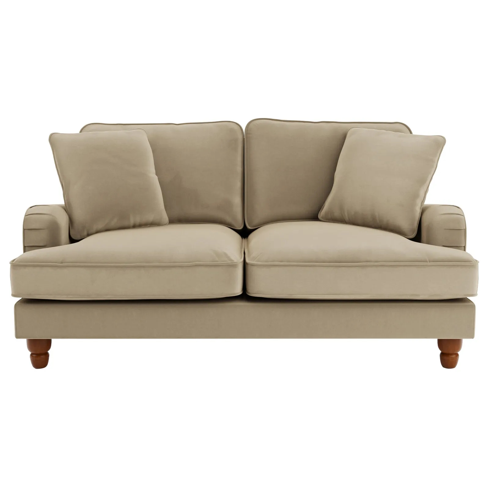 Beatrice Velvet 2 Seater Sofa Brown
