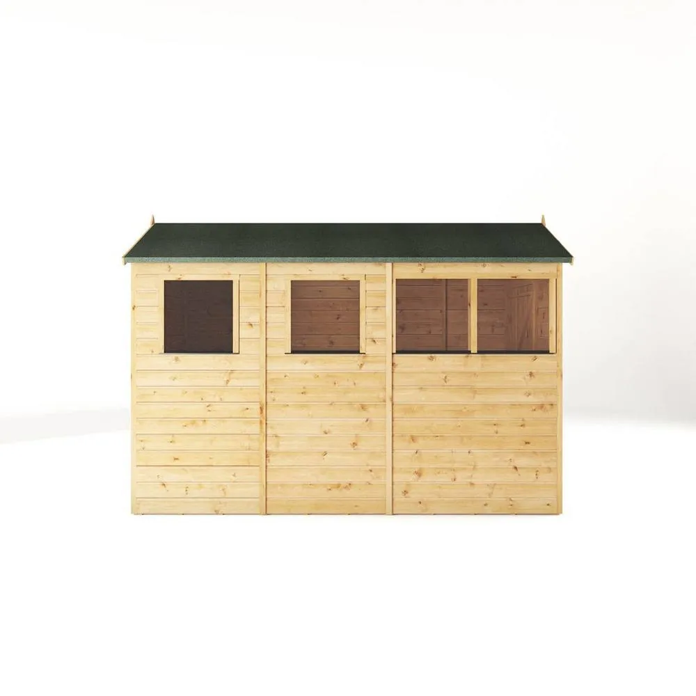 Mercia 10 x 5 Feet Modular Shiplap Apex - Wood - L314.4 x W159.3 x H215.9 cm in Light Brown 4
