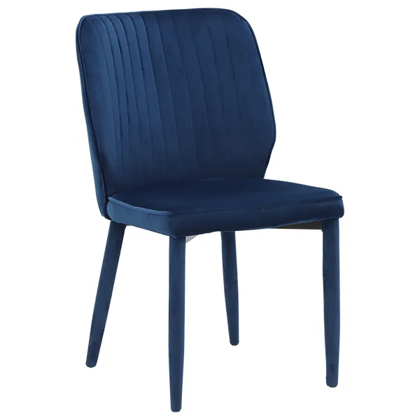 Rigg Velvet Dining Chair  Peacock Blue