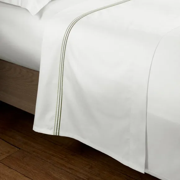 Dorma Rovello Embroidery 100% Cotton Flat Sheet 2