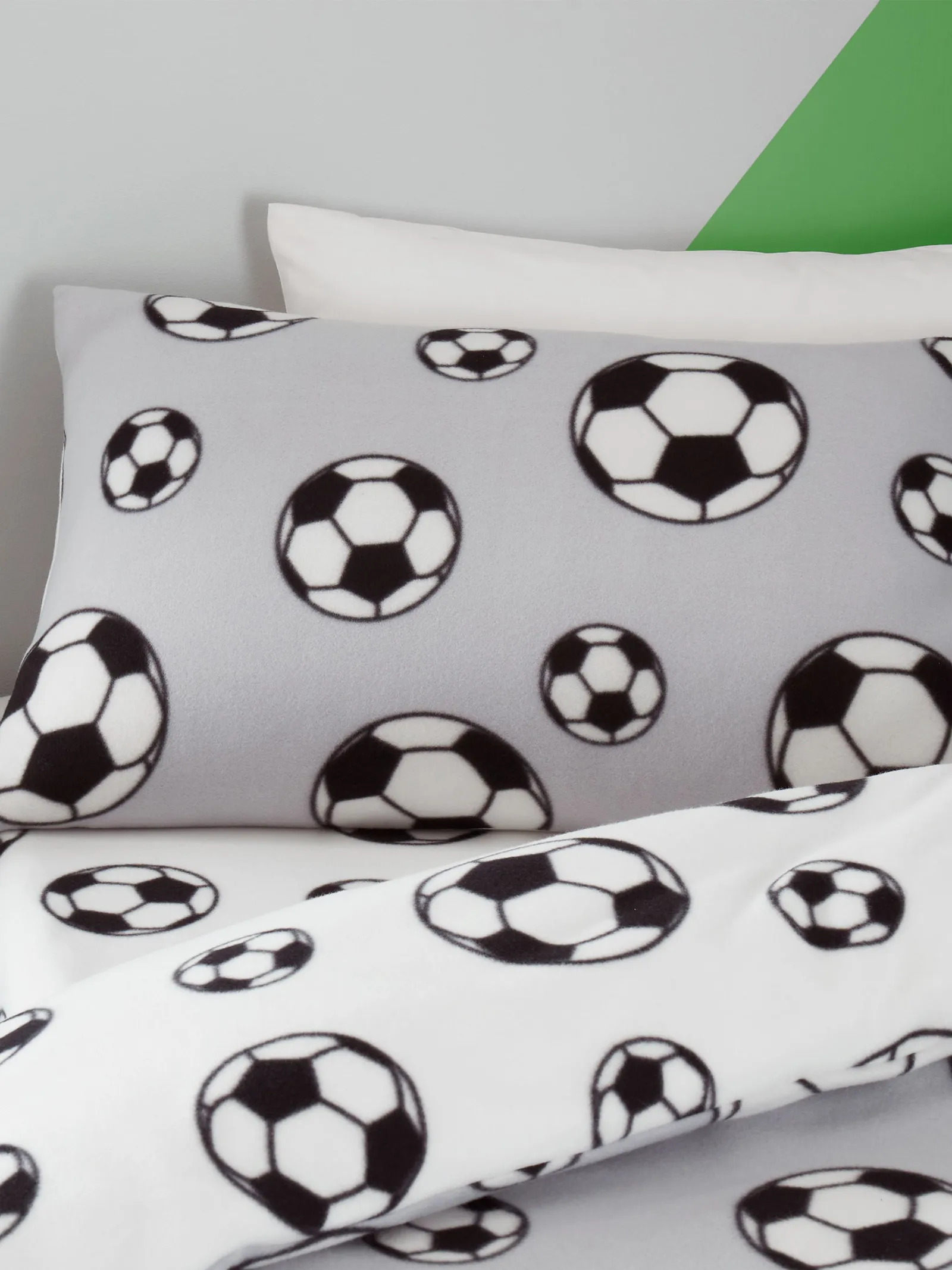 Catherine Lansfield 'Football Fleece' Duvet Cover Set in Grey 3