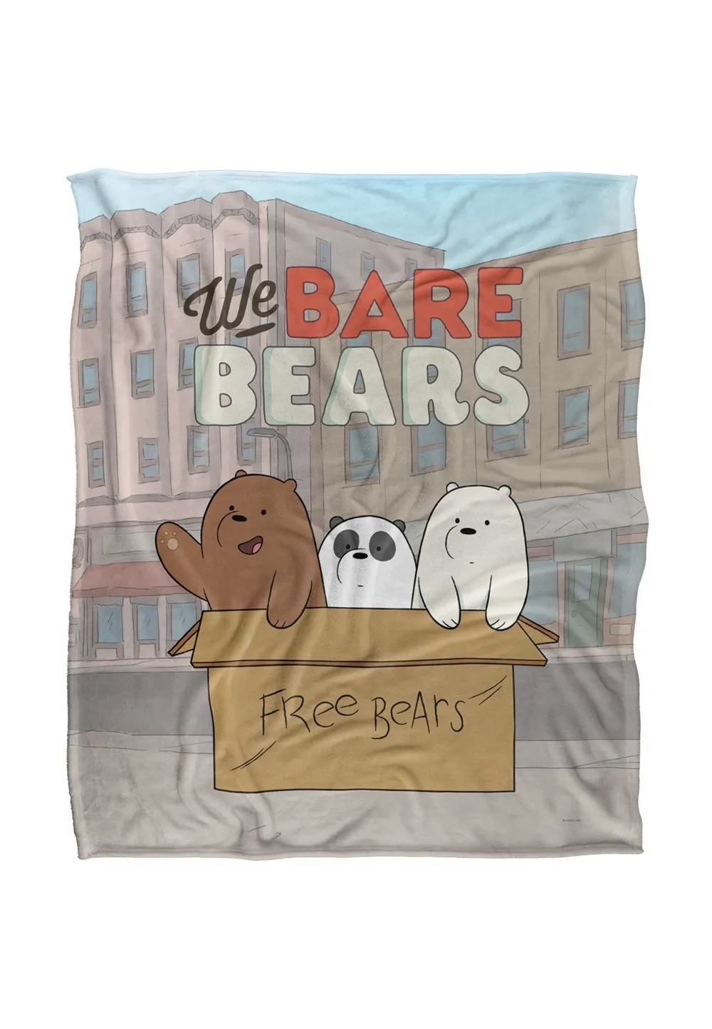Cartoon Network We Bare Bears Baby Silky Touch Super Soft Throw Blanket 152 X 127 cm in White