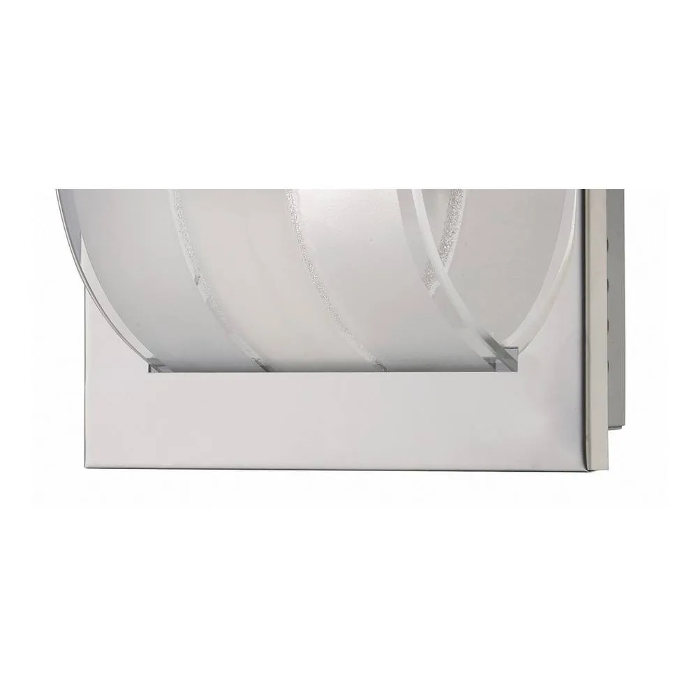 Netlighting Charis Flush Wall Lamp Switched 1 Light Polished Chrome Glass Crystal in Grey 5