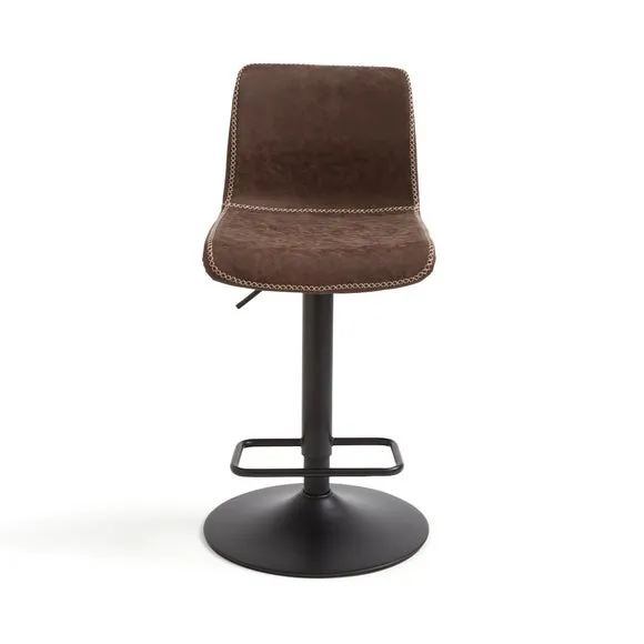 Venice Adjustable Height Swivel Bar Stool, Faux Leather 5