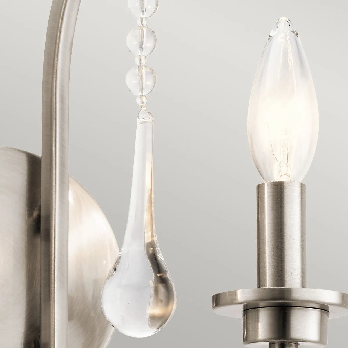 Netlighting Kichler Karlee 2 Light Wall Light Classic Pewter in Grey 2