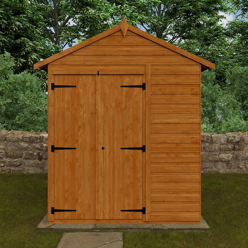 Buttercup Farm 8 x 6 Feet Flex Apex Double Door Windowless 12mm Flex in Burnt Orange 4