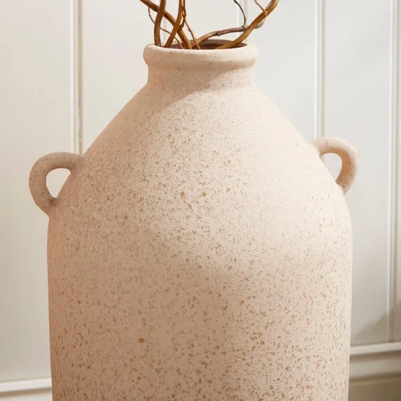 Tall Stone Bottle Vase with Handles 2