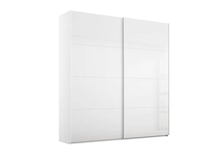 Formes Glass 2 Door Slider Wardrobe - White/White Front