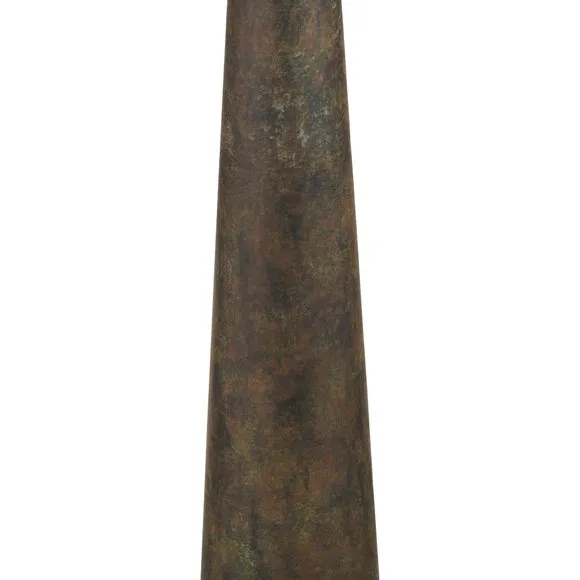 Pacific Lifestyle Arbor Verdi Gris Metal Conical Floor Lamp with Milos Linen Tapered Lampshade 6