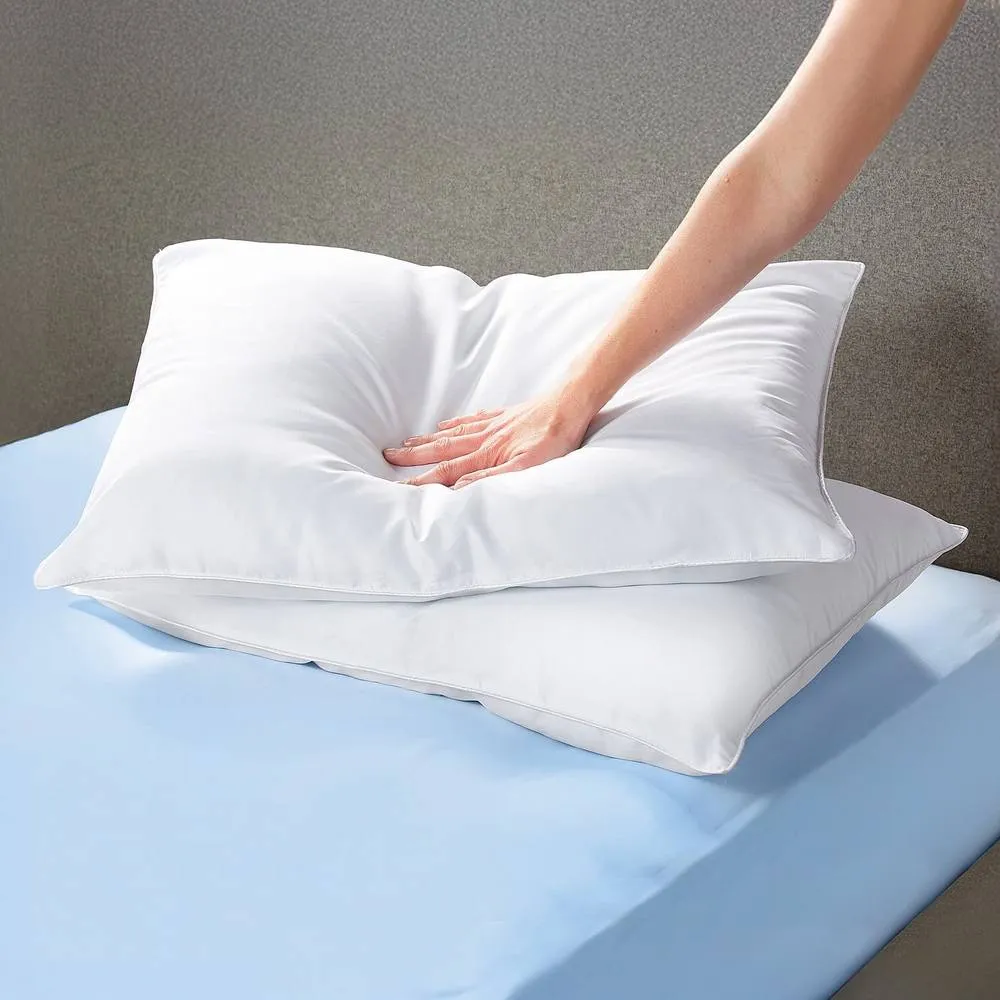 Coopers of Stortford Pack of 2 Bounce Back Pillows, 550gsm, Non-Allergenic Cover in White