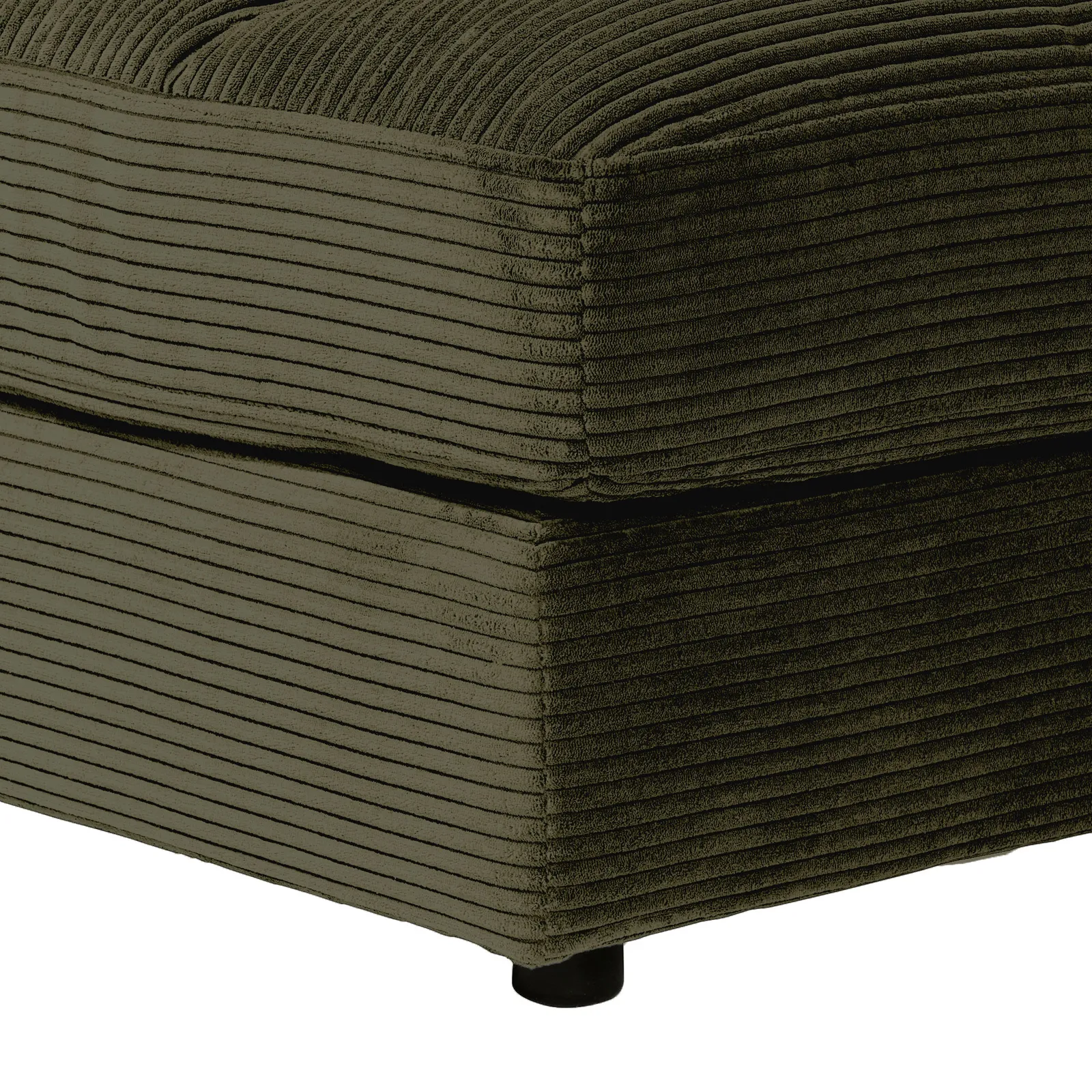Twain Large Long Armchair Armrest Left Modular Sofa, Green Fabric | Barker & Stonehouse 5
