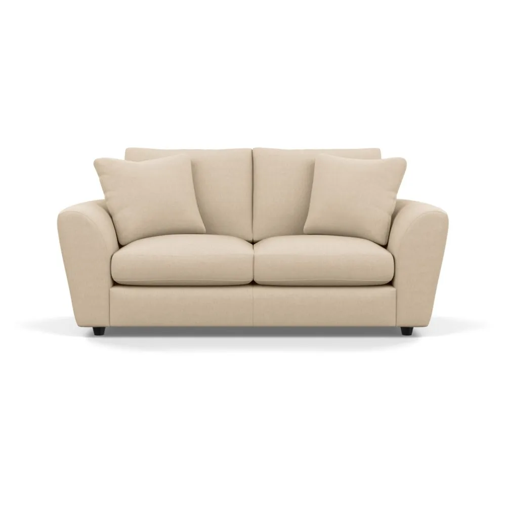 Heal's Snooze 3 Seater Sofa Brushed Cotton Oat Black Feet