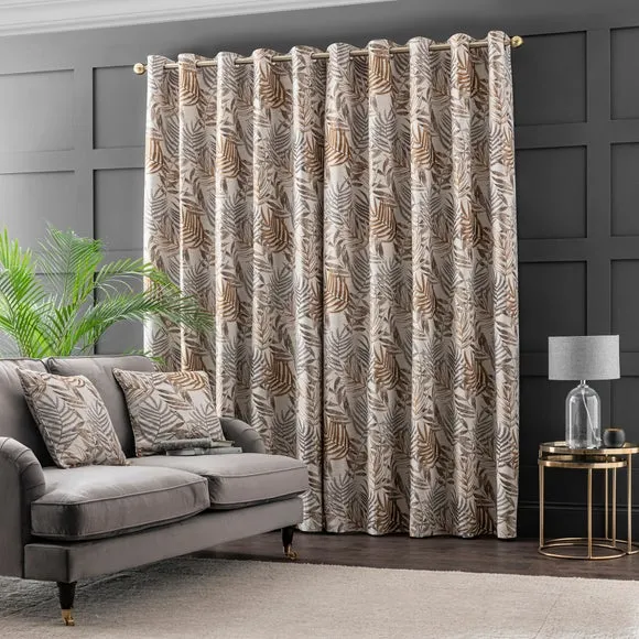 Leaf Jacquard Eyelet Curtains 4