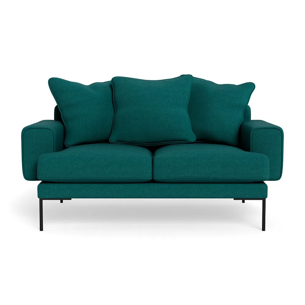 Heal's Torrington 2 Seater Sofa Brushed Cotton Pine Black Feet 1