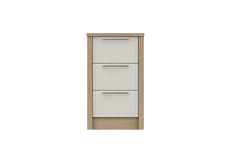 Chelsea 3 Drawer Bedside Cabinet with Silver Handles