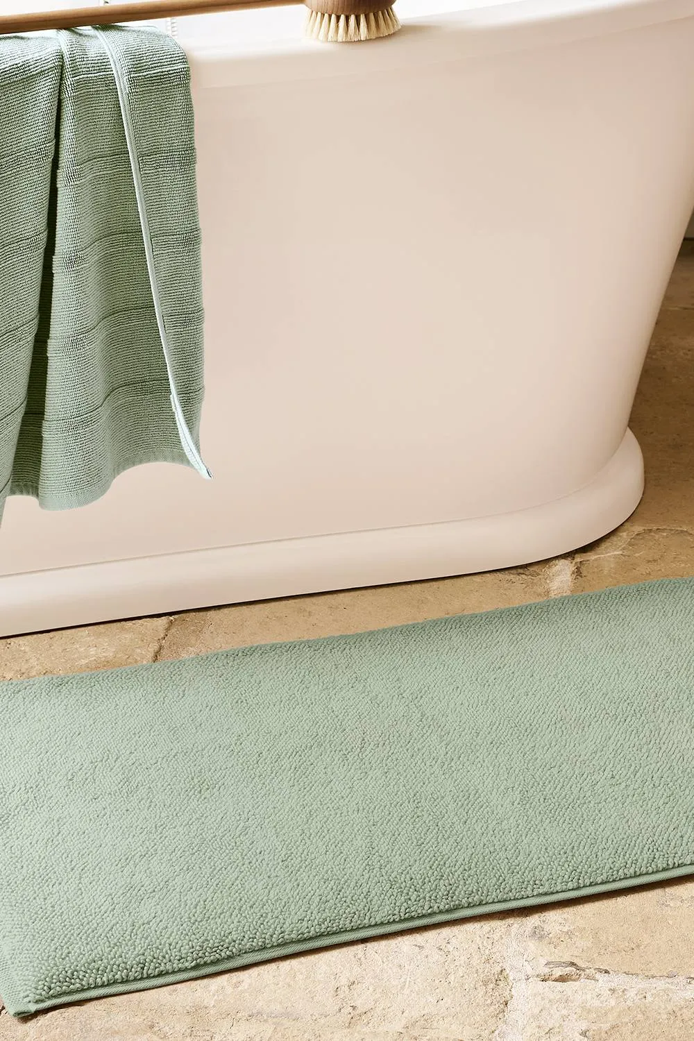 CHRISTY 'Highgate' Turkish Cotton Luxurious Bath Rugs in Pale Green 1
