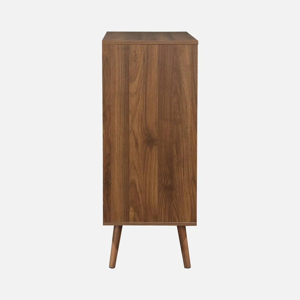 sweeek 4-drawer Chest With Walnut Wood Effect in Dark Brown 3