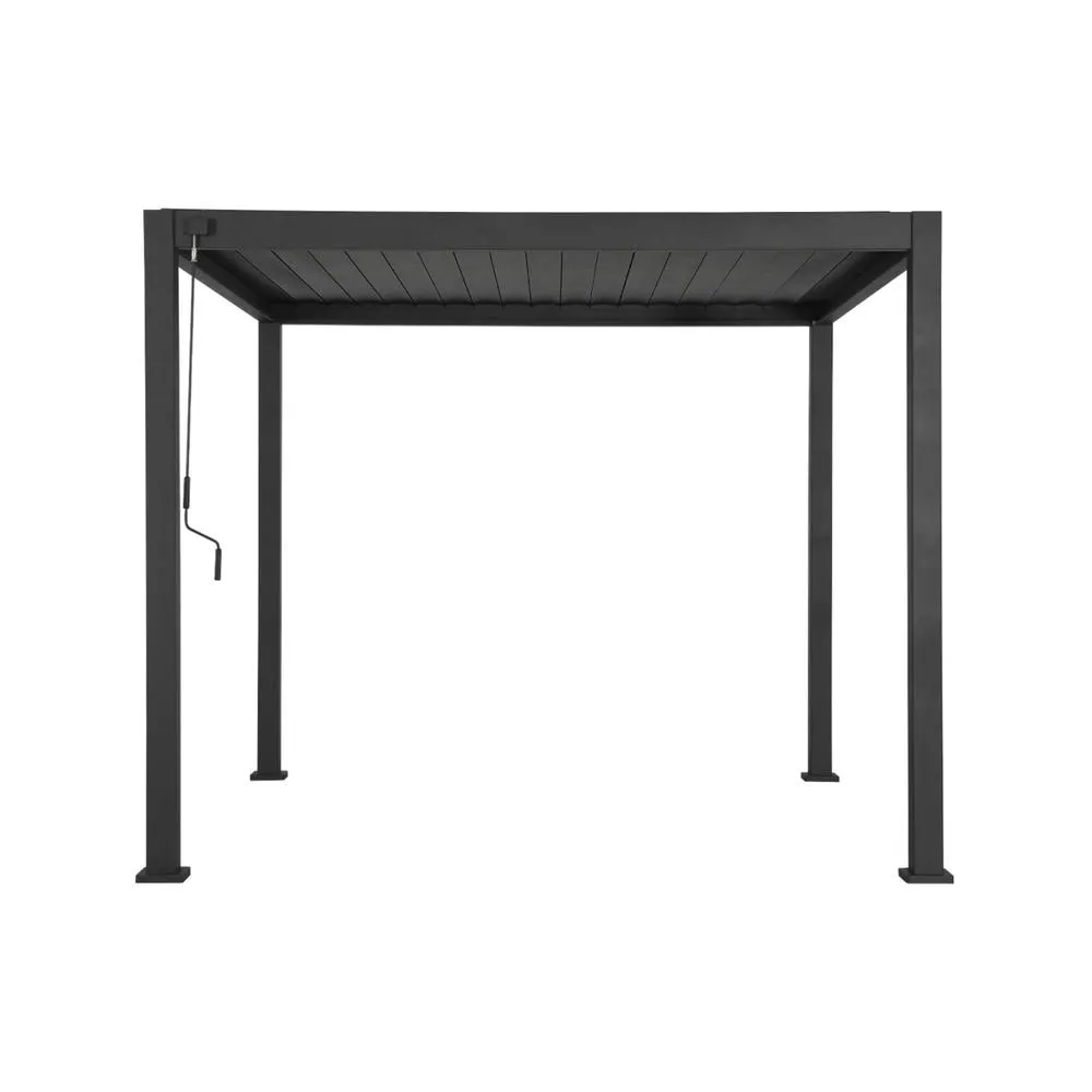 sweeek Louvered pergola aluminium 3 x 3m V2 in Dark Grey 5
