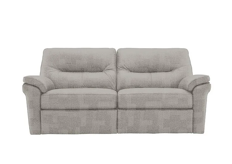 Seattle 3 Seater Fabric Power Recliner Sofa with Heated Seats - Faro Sky