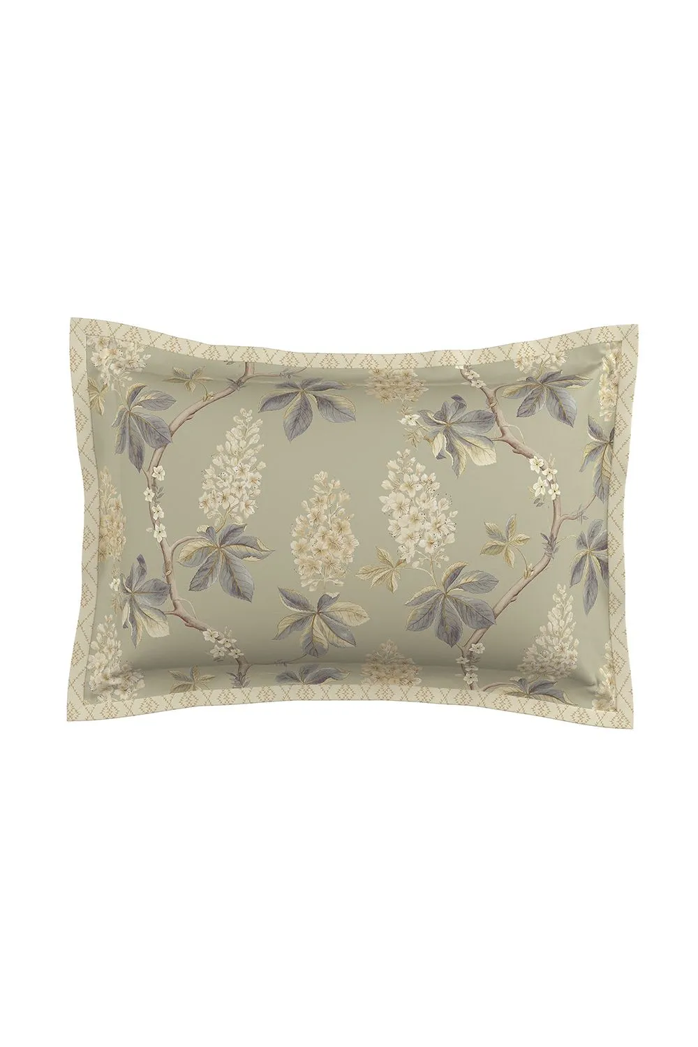 Sanderson 'Chestnut Tree' Cotton Duvet Cover Set in Grey 4