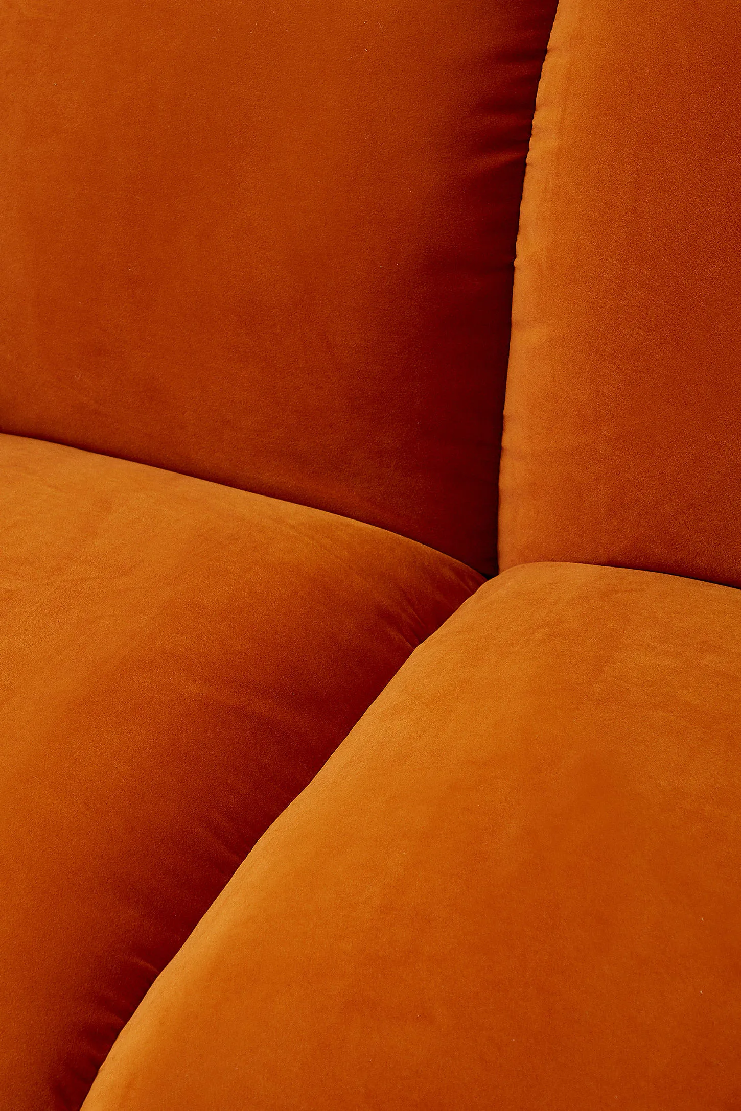 Theo Orange Velvet XL Sofa Bed - Orange 4