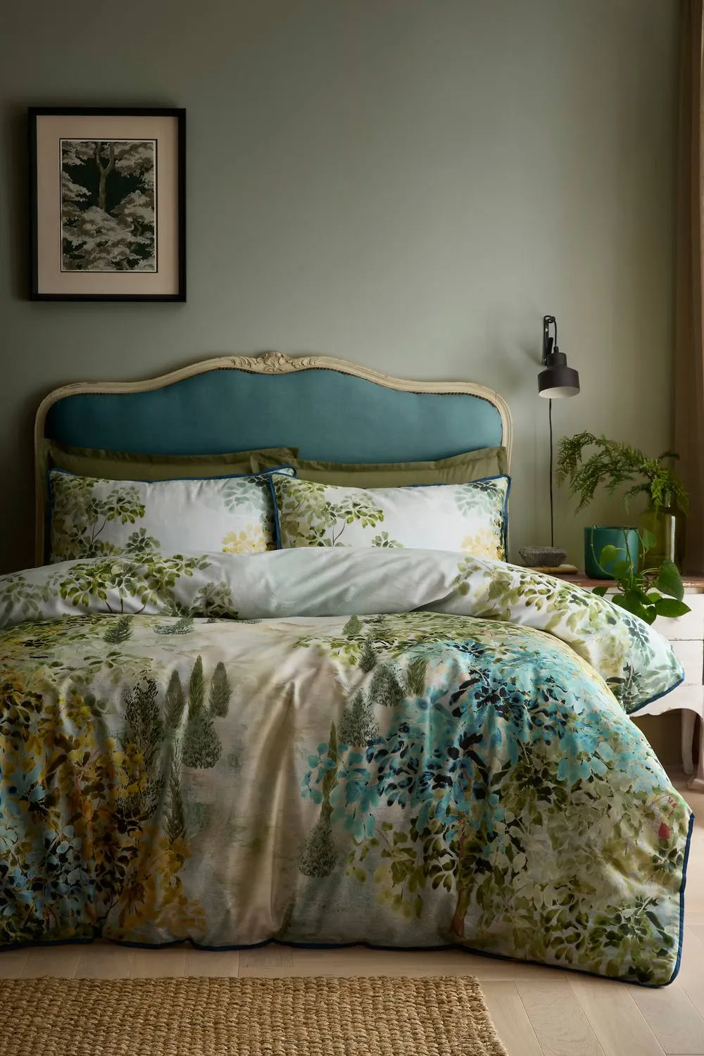 Soiree 'Hidden Garden' 100% Cotton Duvet Cover Set in Green