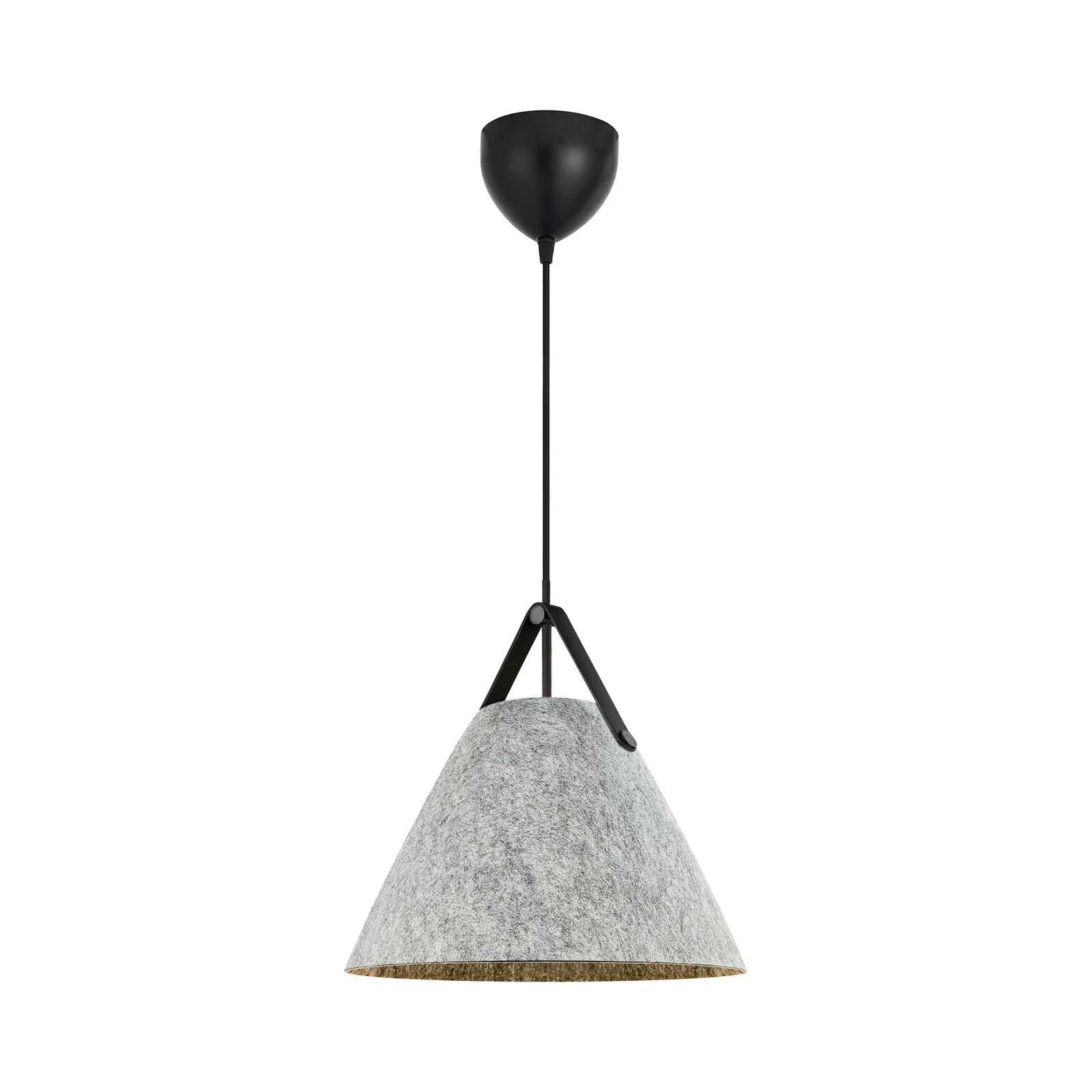 Nordlux Strap Pendant Light Grey Felt Dining Room E27 Mains 36cm 2