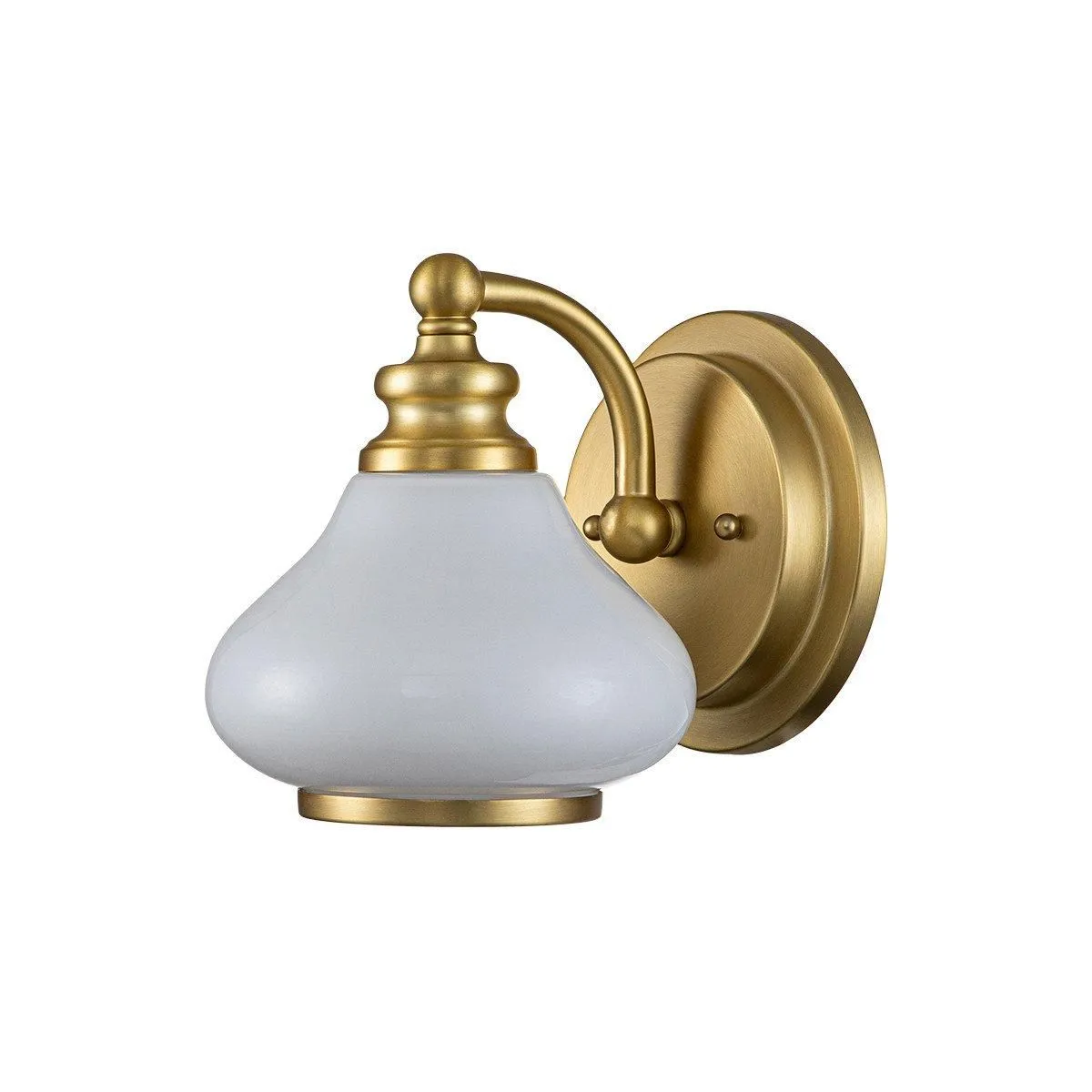 Netlighting Hinkley Ainsley Wall Lamp Brushed Brass IP44 in Yellow 2