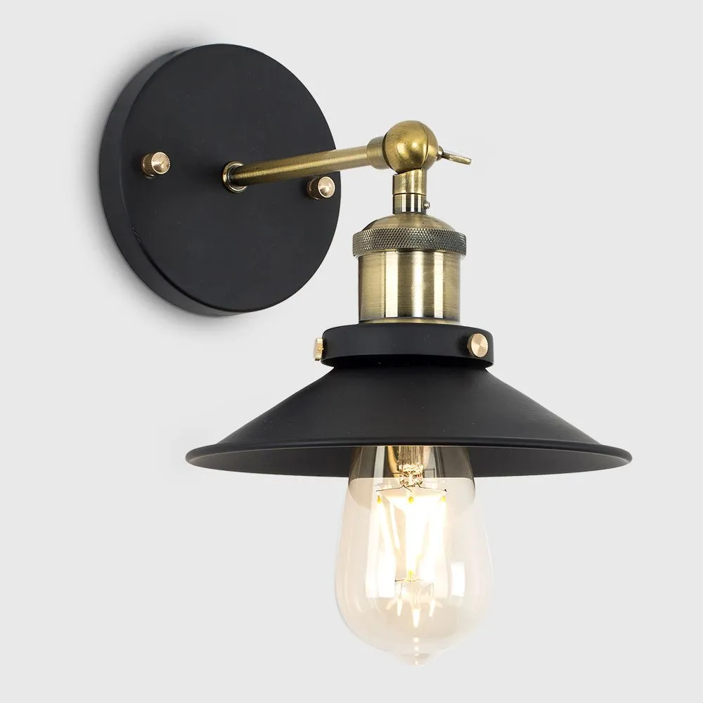 ValueLights Colonial Industrial Gold Indoor Wall Lantern 3