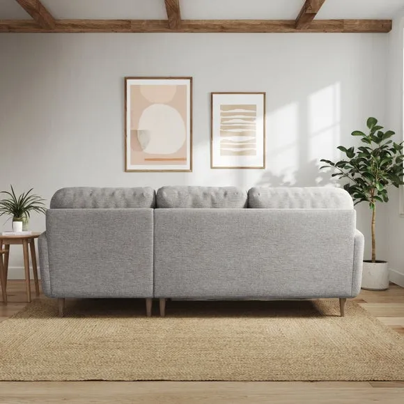 Sven Tonal Weave Large Corner Chaise Sofa 3