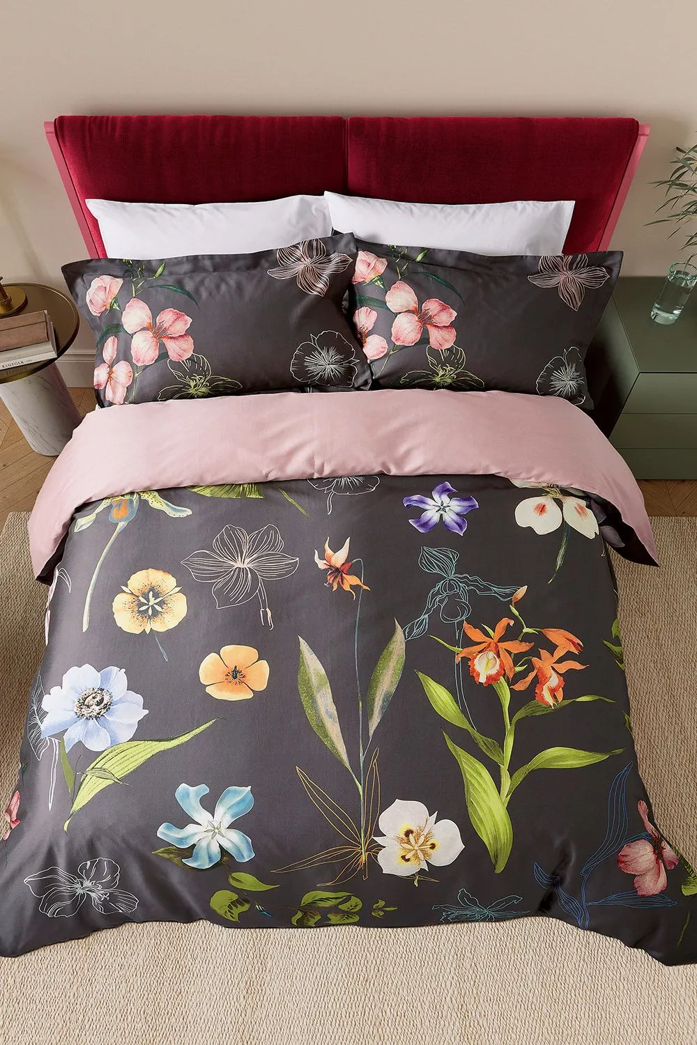 Ted Baker 'New Hampton' Cotton Duvet Cover Set in Charcoal 4