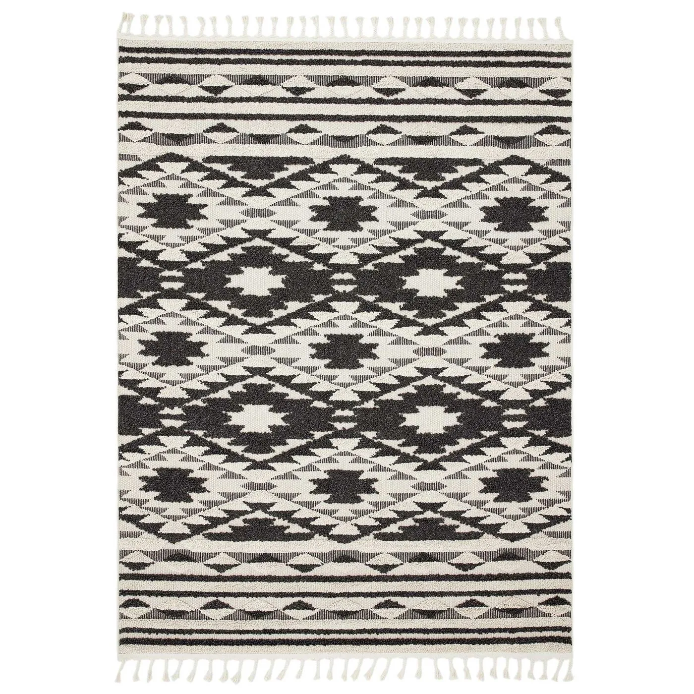 Tangier Rug, Black and White