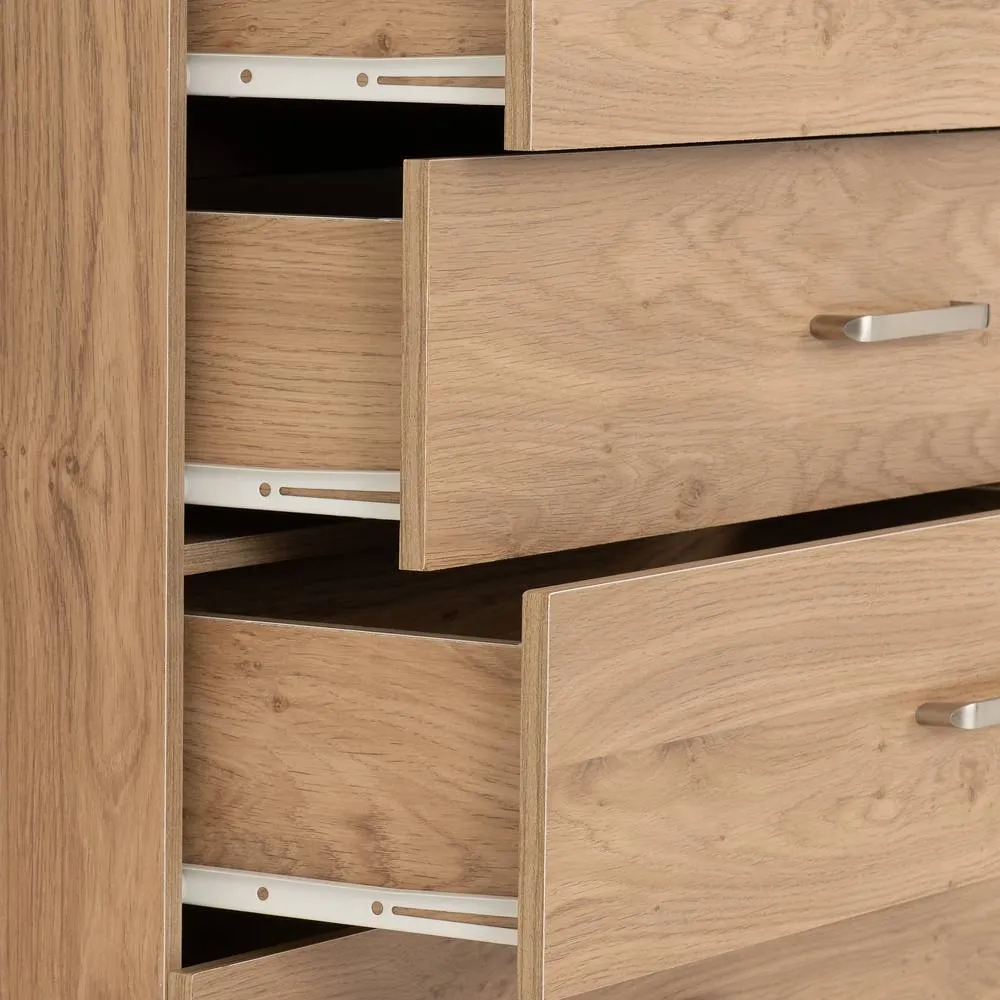 Seconique Dakotia 5 Drawer Chest in Light Oak 5